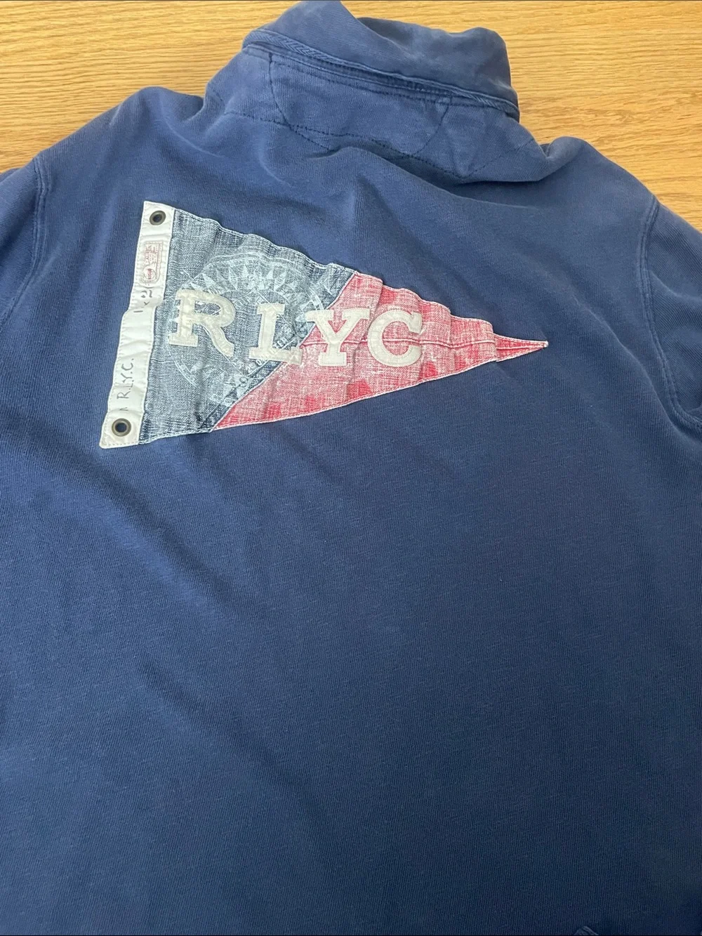 Polo by Ralph Lauren Navy Blue Rugby Polo with Yacht Club Patch